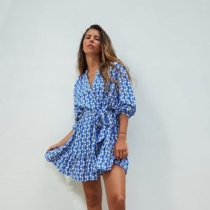 zara PRINTED SHORT DRESS